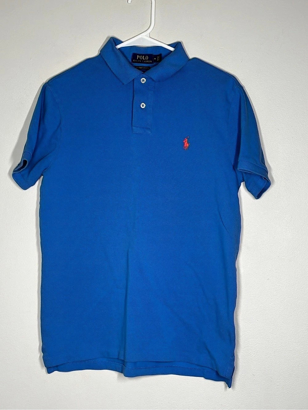 Polo Ralph Lauren Custom Slim Fit Polo Blue Polo Shirt Size Medium